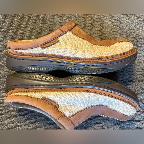 MERRELL WORLD ACCESS HEMP BROWN / NATURAL MEN'S MULES SLIP ON CLOGS SHOES SZ 8 - Picture 9 of 13